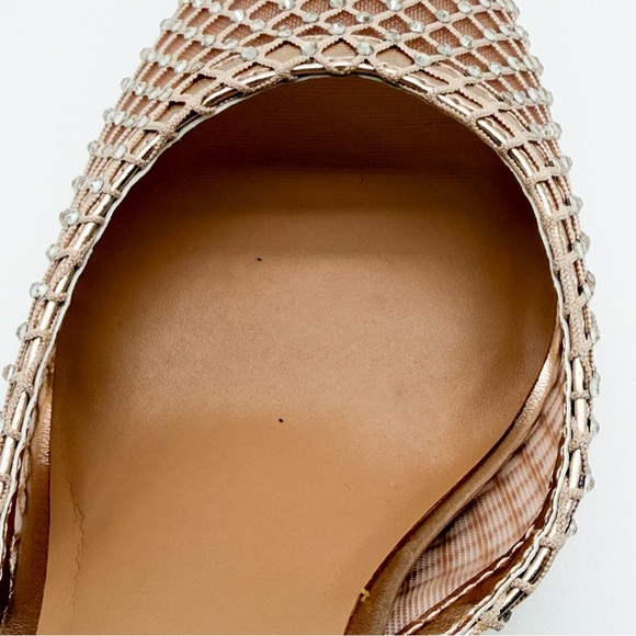 INC Emory Rhinestone Mesh Slide Stiletto Heels Pointed Toe Gold 11 NEW imperfect - Picture 13 of 17